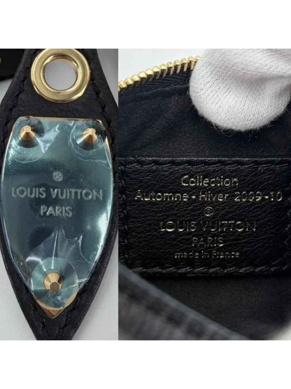 Louis Vuitton Handbag Monogram Eclipse Sequin Mini Pochette Brown Black Gold